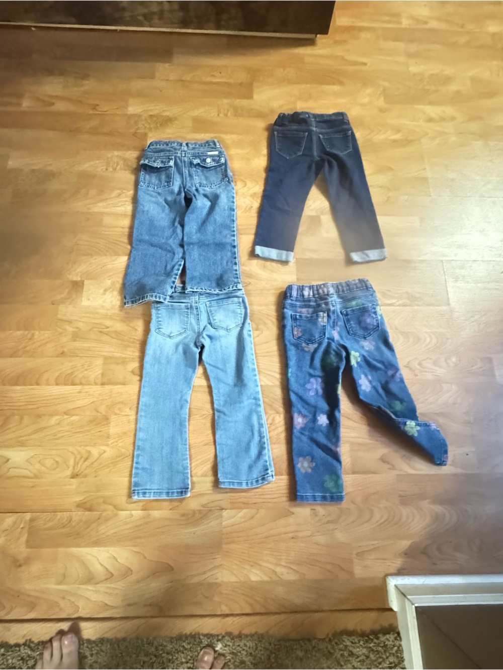 Kids Denim & Knit Pants Set - Blue Mix